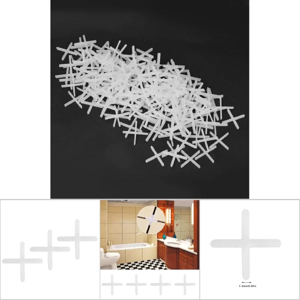 2500Pcs Ceramic Tiler Plasitc Tile Spacer Plumber Reuseable Leveling System 1mm/1.5mm - সিরামিক টাইল স্পেসার