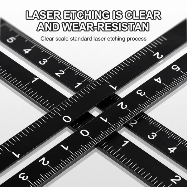 Aluminum Alloy Multi Angle Ruler Finder Measure Ruler with 2 Drill - অ্যালুমিনিয়াম মাল্টি-অ্যাঙ্গেল রুলার
